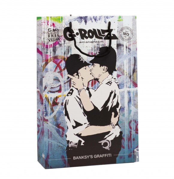 G-Rollz | Banksy&#039;s Graffiti &#039;Cop on Cop&#039; Bags minimum order 50 pcs (size 33x55cm)