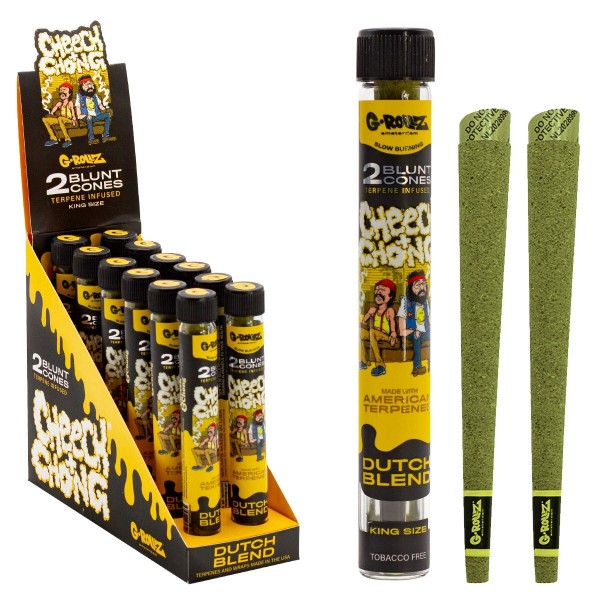 G-Rollz | Cheech &amp; Chong(TM) Terpene Infused Blunt Cones &#039;Dutch Blend&#039; (12 Pack Display, 24 Blunts)