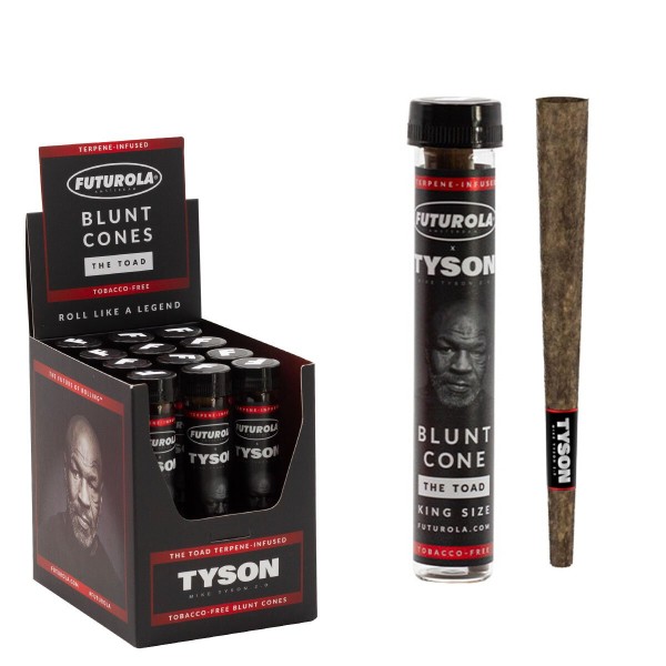 Futurola | Tyson 2.0 x Futurola Terpene-Infused (Tobacco Free) Blunt Cones x 12pcs in Display