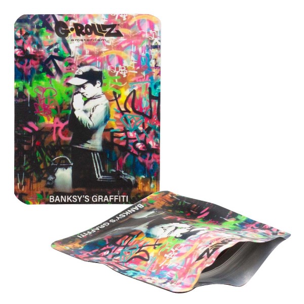 G-Rollz | 65x85mm Smellproof Bags | Banksy&#039;s &#039;Church of Graffiti&#039; - 50pcs/ pack