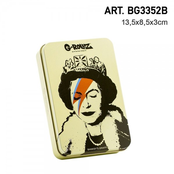 G-Rollz - Grande boîte de rangement 13x8,5x3 cm - Graffiti de Banksy &quot;Lizzie Stardust&quot;.