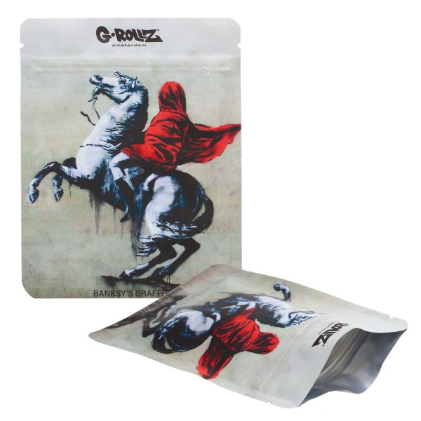 G-Rollz | 100x125mm Smellproof Bags | Banksy&#039;s Graffiti &#039;Blind Bonaparte&#039; 100x125 mm smellproof bag