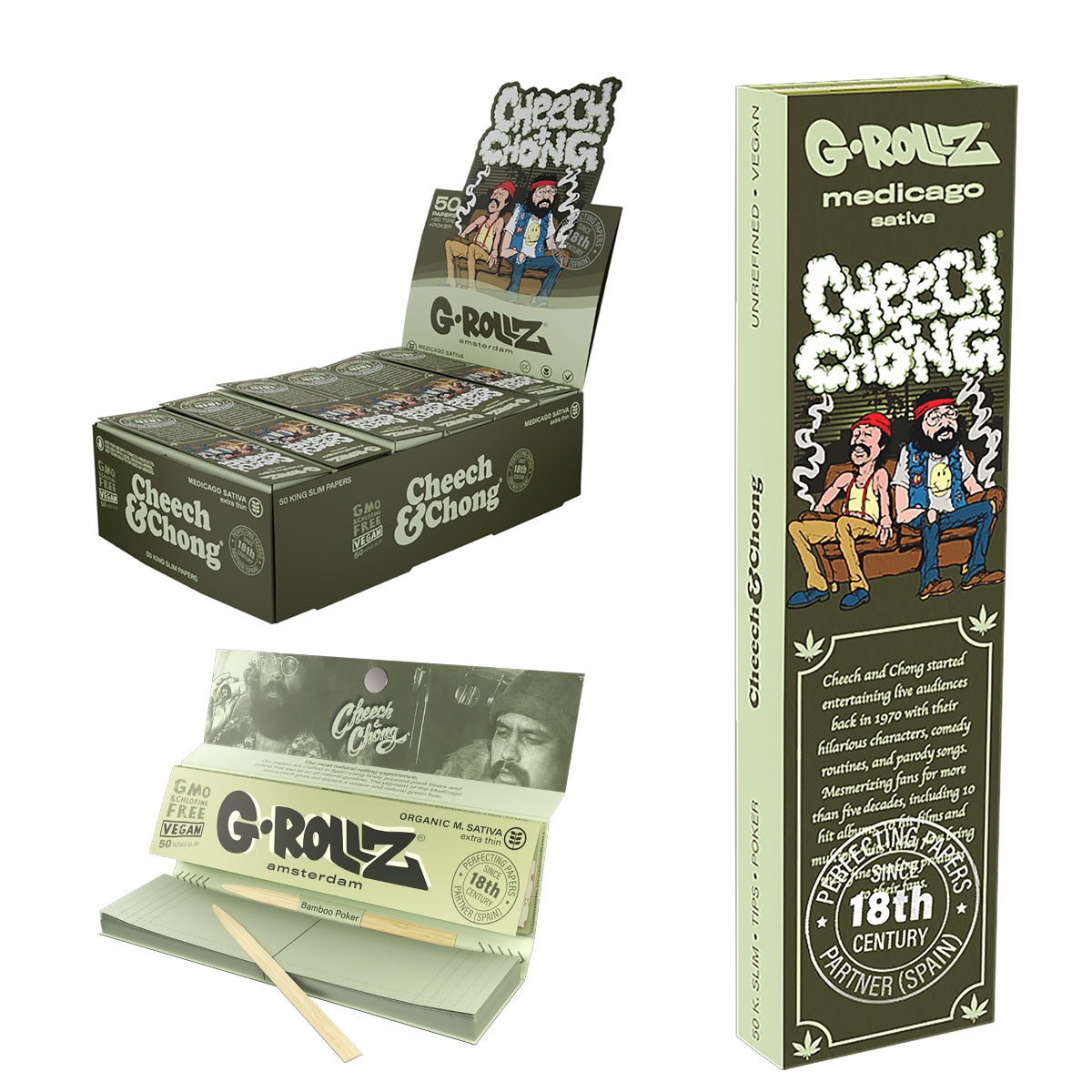 G-Rollz | Cheech & Chong(TM) 'Sofa' Medicago Sativa - 50 KS Slim Papers ...