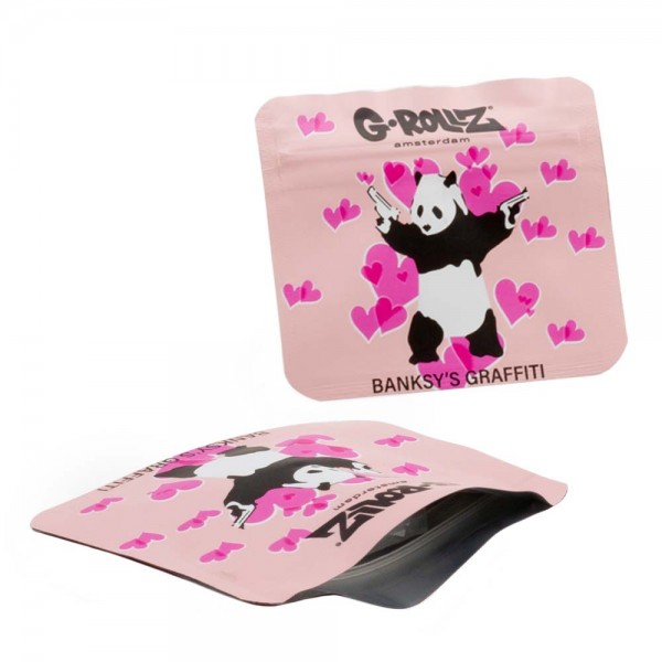 G-Rollz | Sacs étanches 70x60mm | Graffiti de Banksy &#039;Panda Gunnin&#039; - 50 pcs/ pack