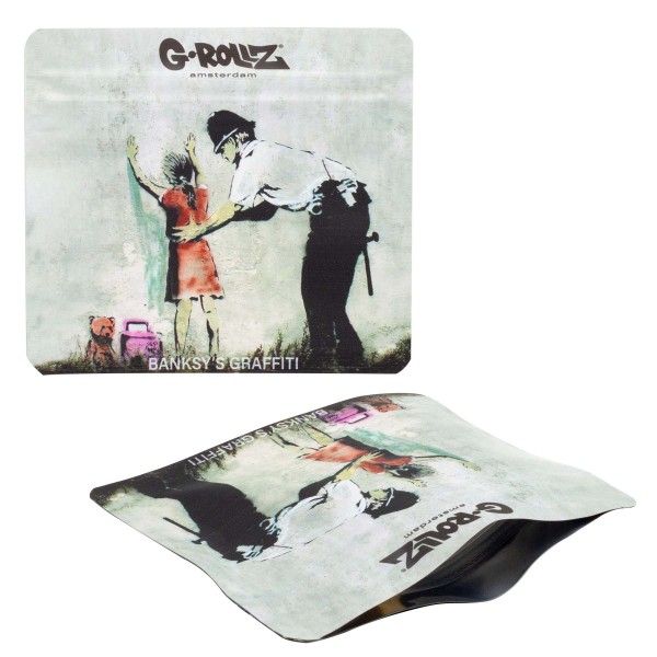 G-Rollz | Sac étanche 90x80 mm | Banksy&#039;s Graffiti &#039;Girl Being Frisked&#039; - 50pcs/ pack