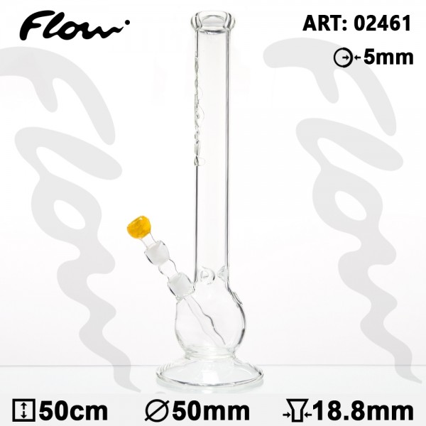 Flow Bouncer Glass Bong - H:50cm - Ø:50mm - WT:5mm (circa)