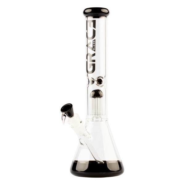 Grace Glass | Limited Edition Black Beaker Bong | H:37cm Socket:18,8cm TH:5mm