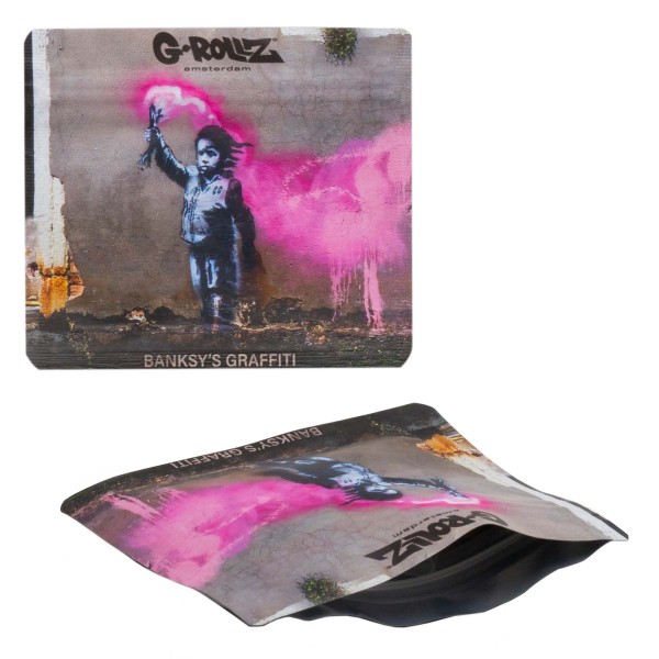 G-Rollz | Sac étanche 90x80 mm | &quot;Torch Boy&quot; de Banksy - 50pcs/ pack