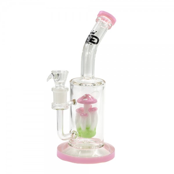 Grace Glass | Pinker Pilz-Perkolator-Bong - H:36cm - Ø:65mm - SG:18,8mm