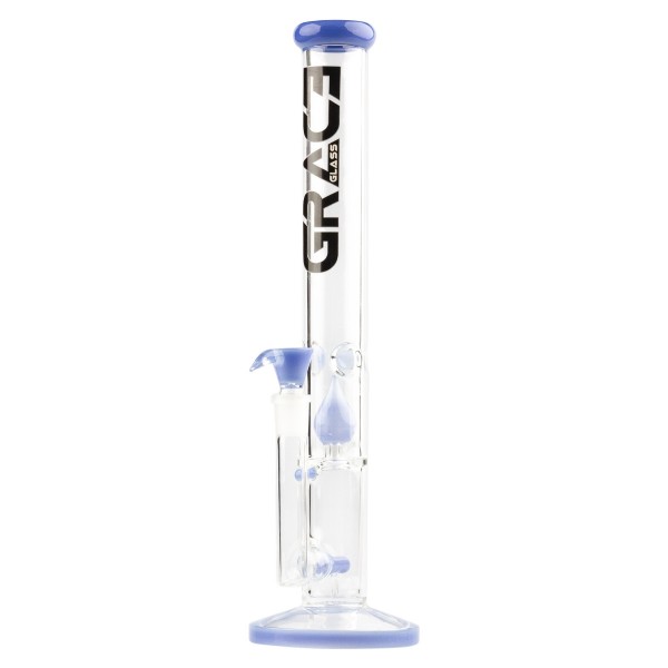 Grace Glass | Limited Edition Straight Blue Bong | H:41cm Socket:18,8cm TH:5mm