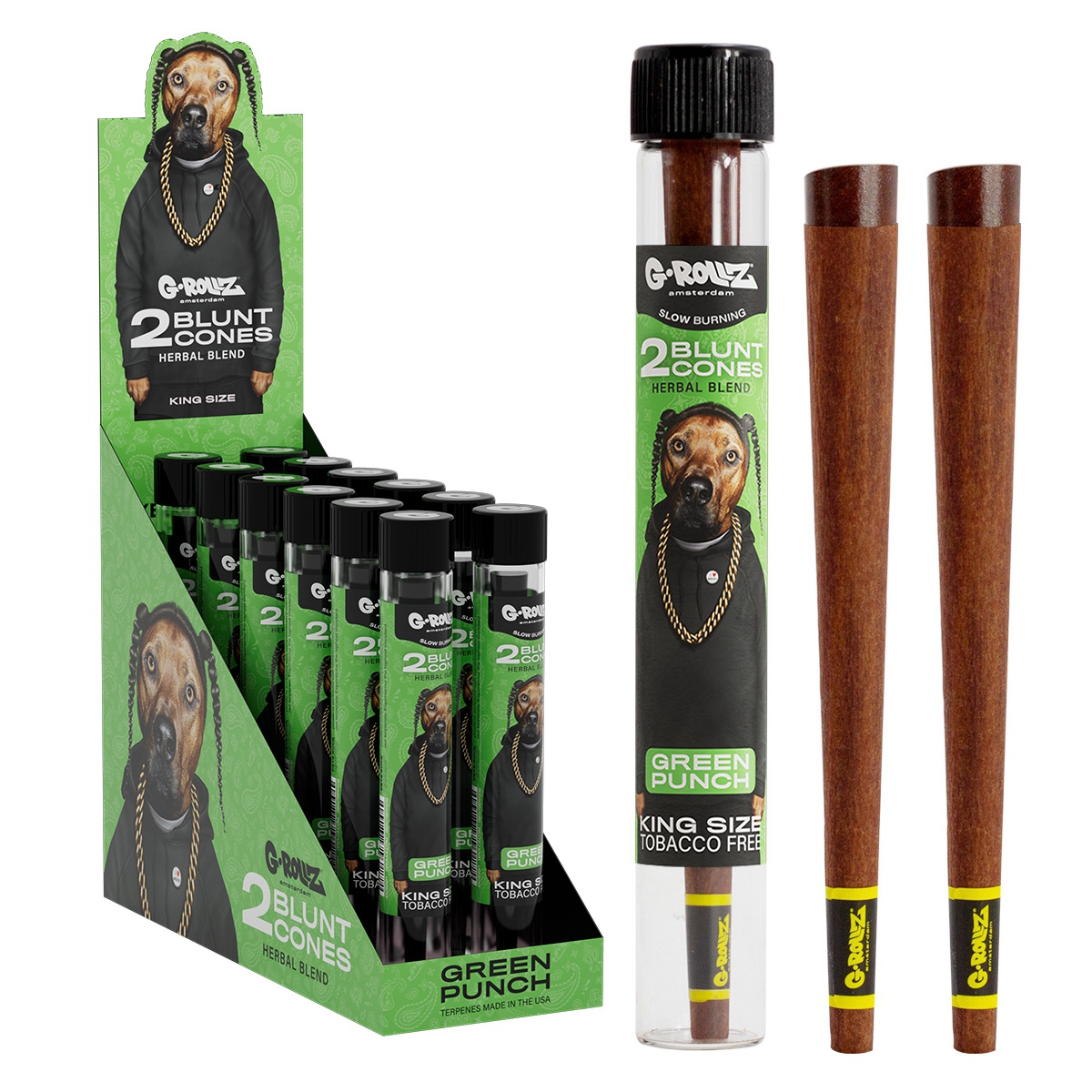 G-Rollz | 'The Dog' Terpene Infused Herbal Blunt Cones 'Green Punch ...