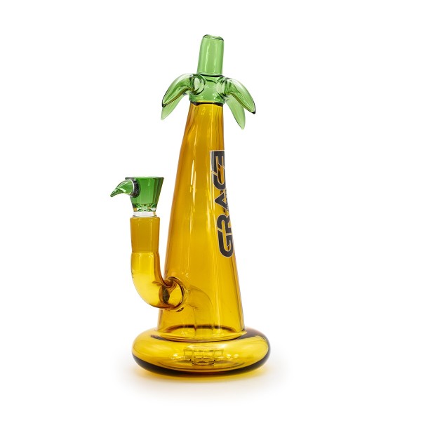 Grace Glass | Yellow Palm Tree - H:27cm - Ø:50mm - SG:18.8mm