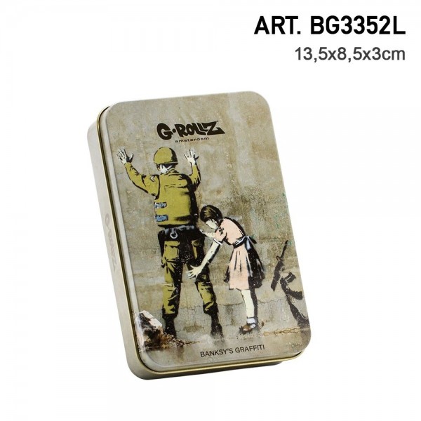 G-Rollz - Grande boîte de rangement 13x8,5x3 cm pour le graffiti de Banksy &quot;Soldat fouillé&quot;.