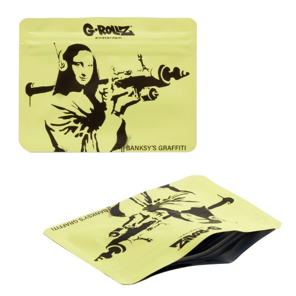 G-Rollz | Sacs étanches 105x80 mm | Mona Launcher de Banksy - 50pcs/ pack