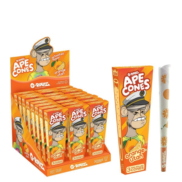 G-Rollz | Ape Cones &quot;Orange-utan&quot; - 3 Pop Cones (24 Pack Display)