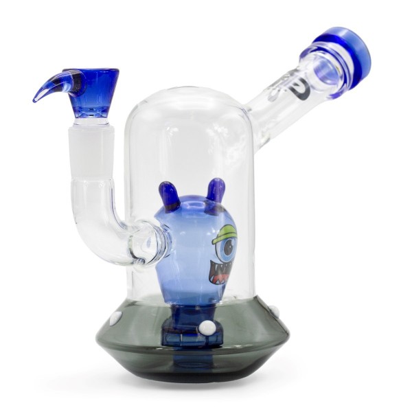 Grace Glass | Spaceship Alien Bong (Blue) - H:18cm - Ø:70/25mm - SG:18.8mm