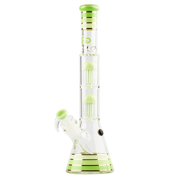 Grace Glass | Golden Line Green Beaker Bong H:46cm - Ø:50mm Socket:29.2mm