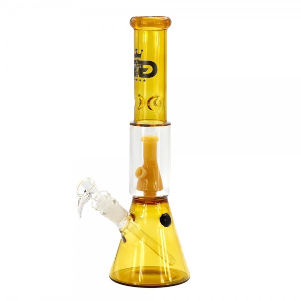 Grace Glass | Beaker Perc (Jaune) - H:35cm - Ø:45mm - SG:18,8mm