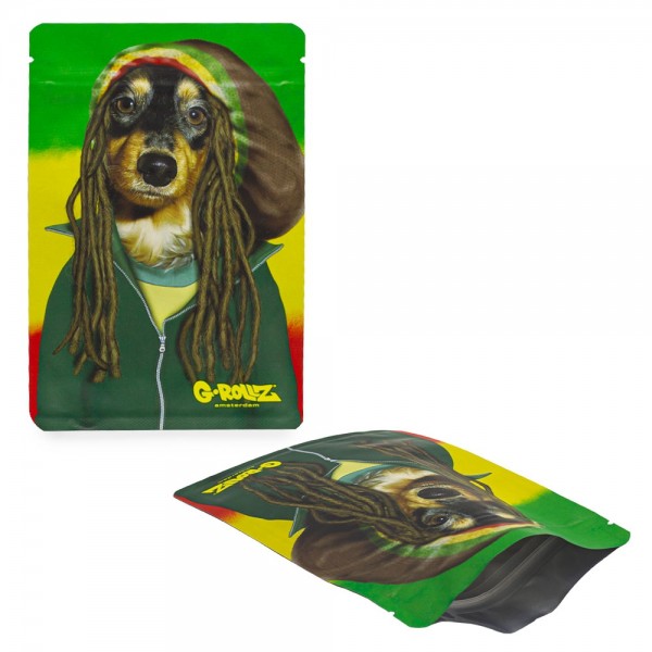 G-Rollz | 100x150 mm Smellproof Bags | &#039;Reggae&#039; - 50pcs/ pack