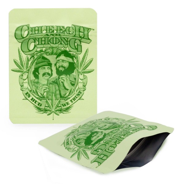 G-Rollz | 65x85mm Smellproof Bags | Cheech &amp; Chong &#039;Badge&#039; - 50pcs/ pack